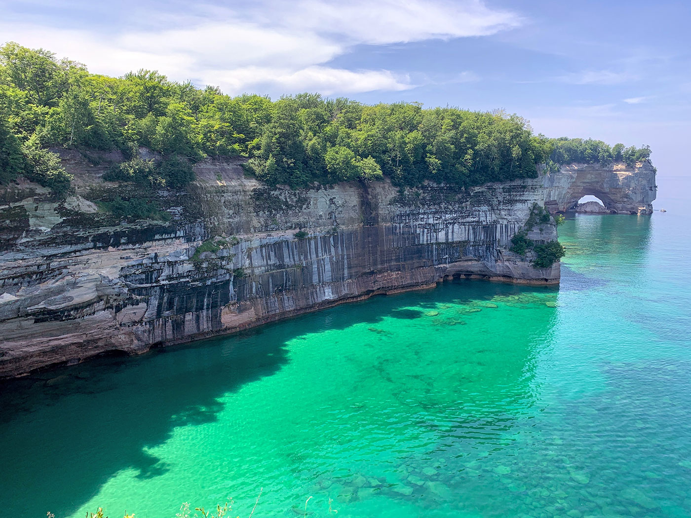 pictured rocks shoreline grand portal