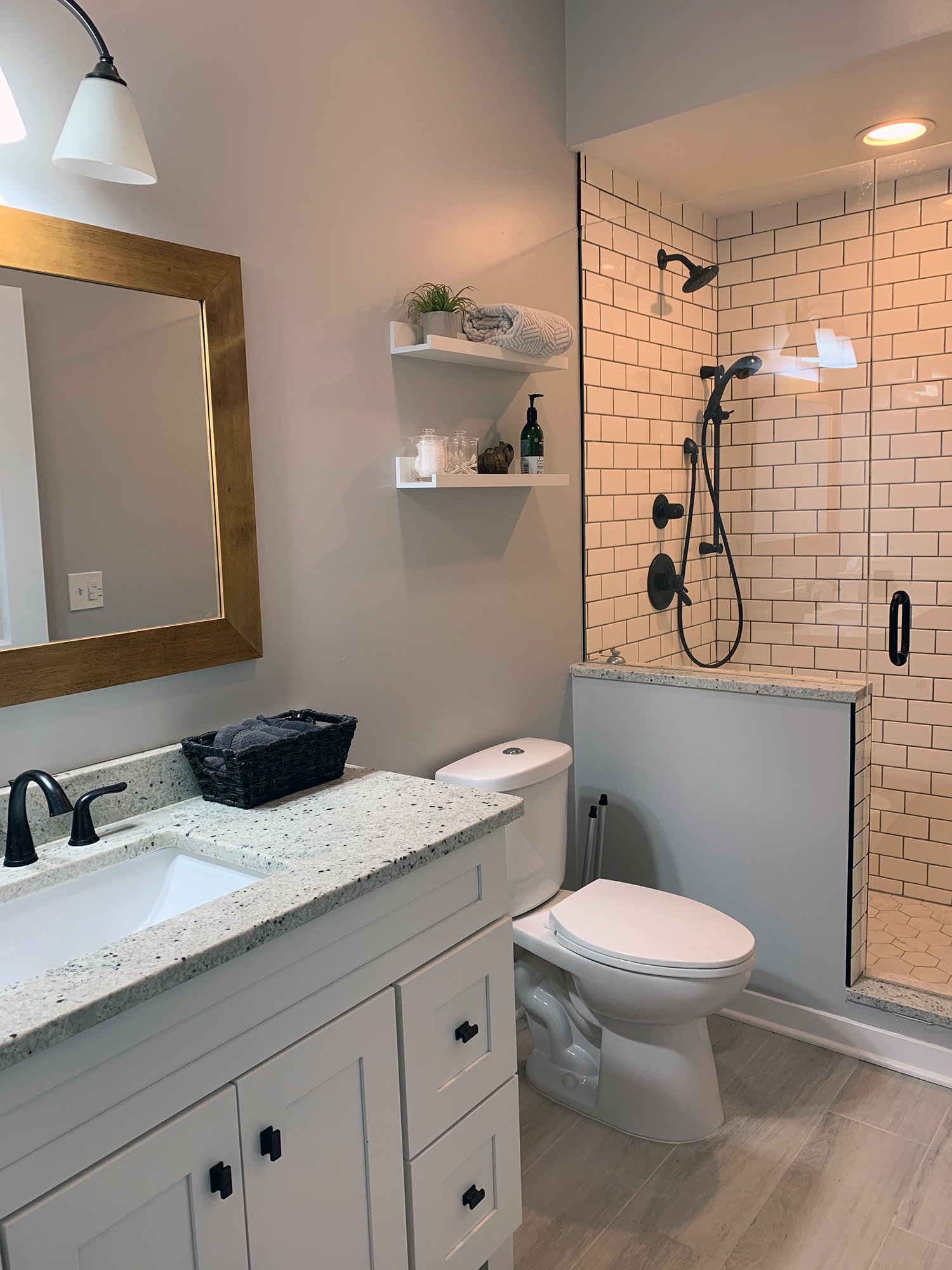 master bath with full shower