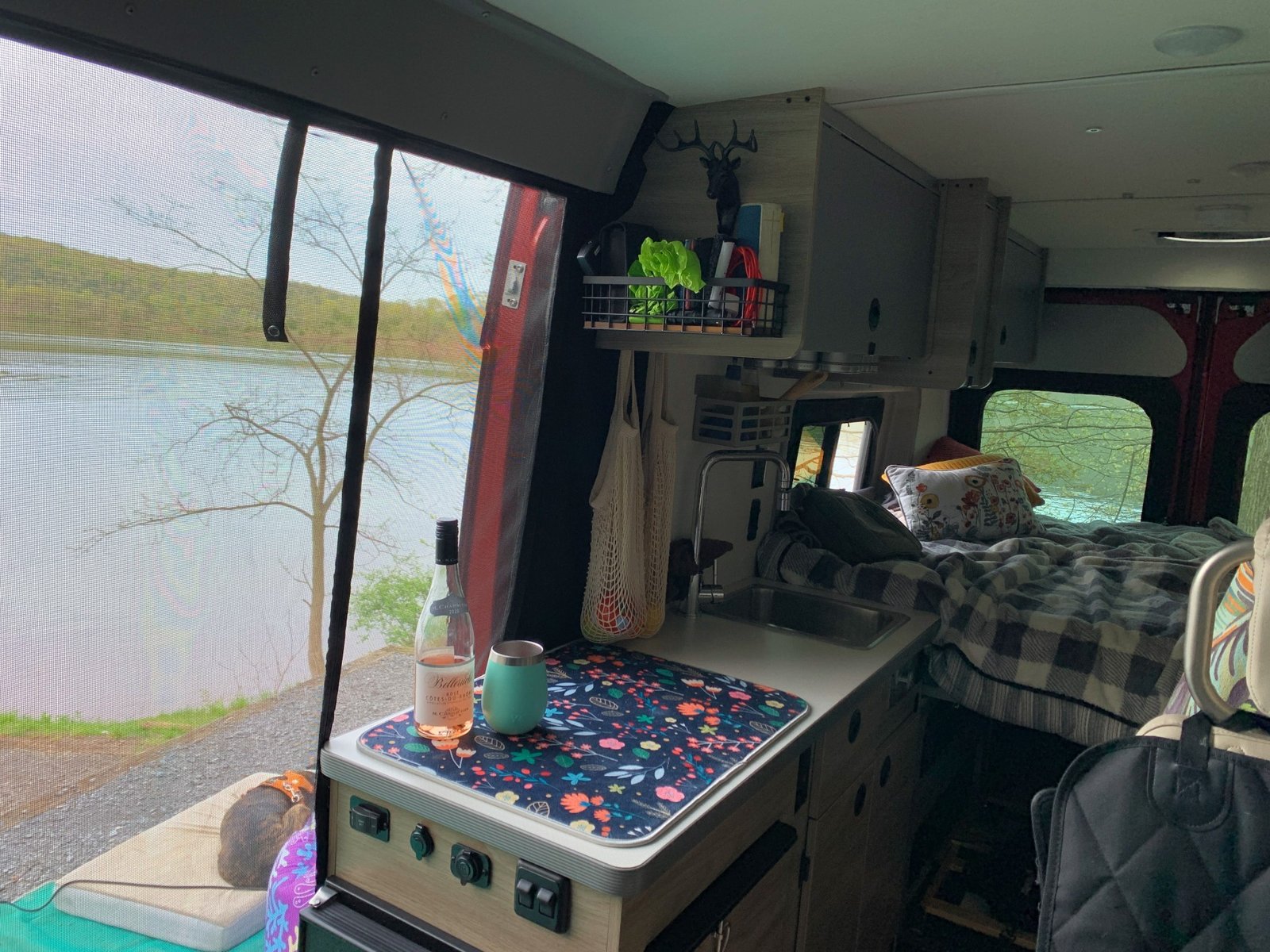 lake view from van