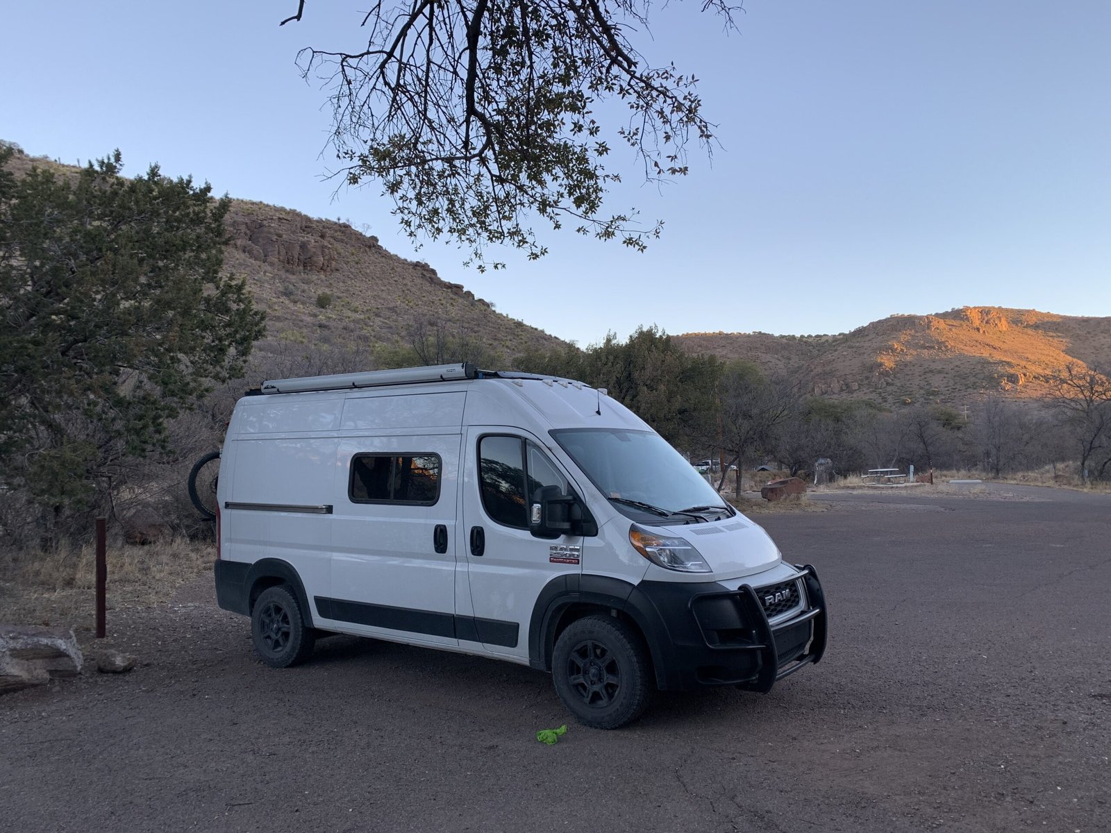 campervan at Davis Mountains State Park
