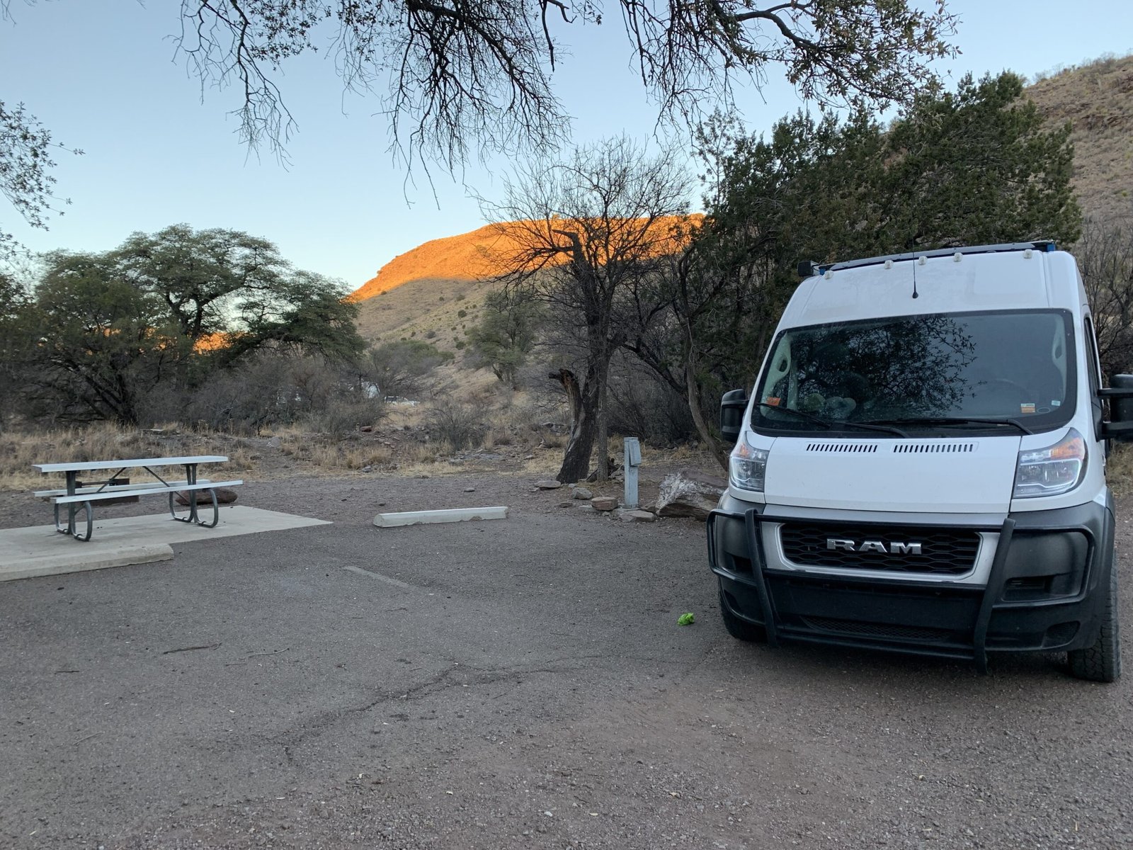 van camping Davis Mountains State Park site 49