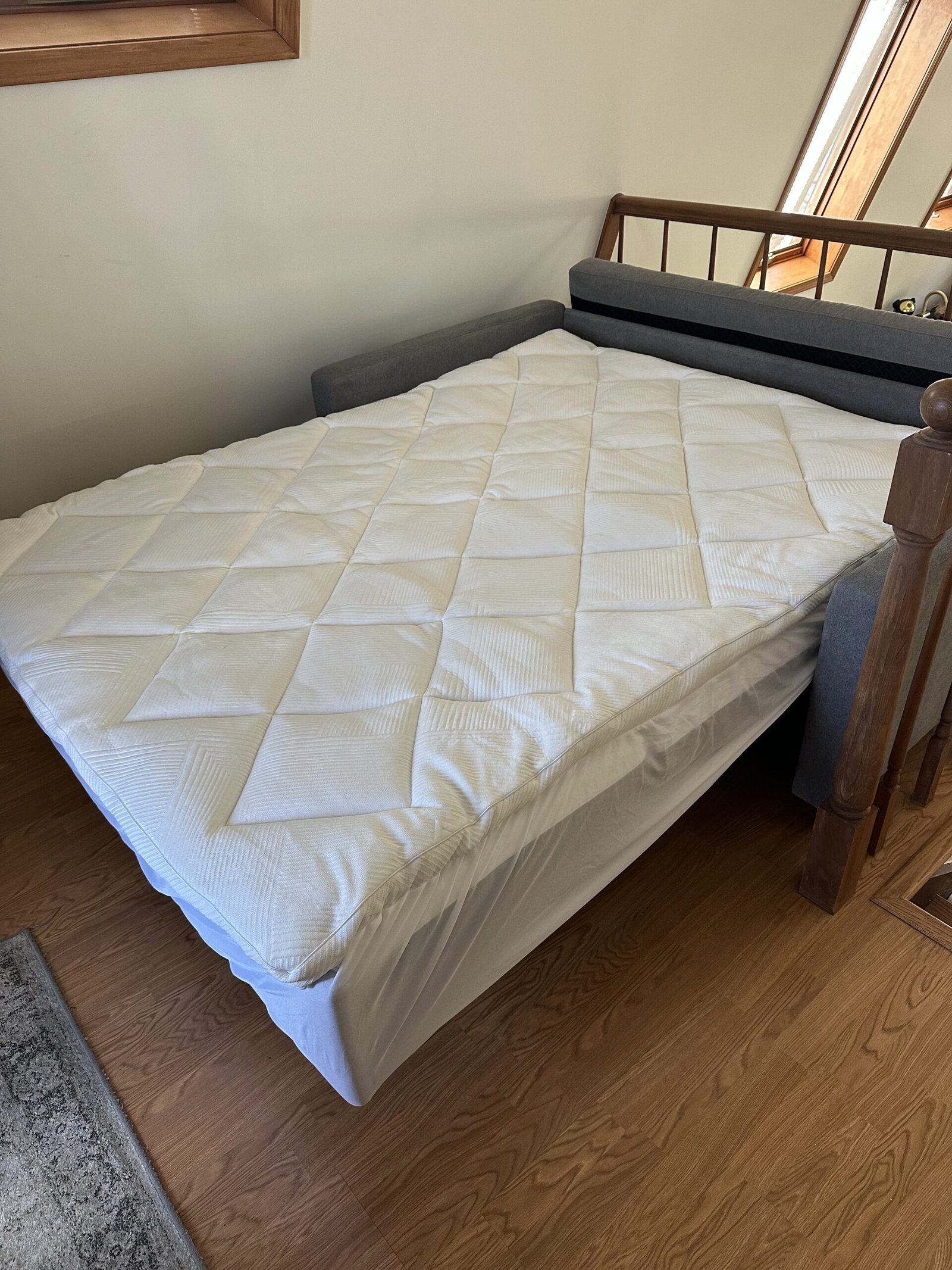 mcm sofa bed with queen topper